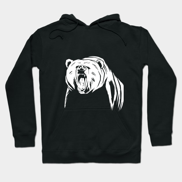 angry grizzly bear Hoodie by D.O.A